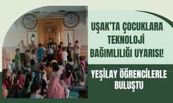 Uşak’ta Çocuklara Teknoloji Bağımlılığı Uyarısı! Yeşilay Öğrencilerle Buluştu