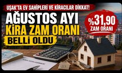 Uşak'ta Ev Sahipleri ve Kiracılar Dikkat! Ağustos Ayı Kira Zam Oranı Belli Oldu