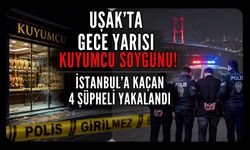 Uşak’ta Gece Yarısı Kuyumcu Soygunu! İstanbul’a Kaçan 4 Şüpheli Yakalandı