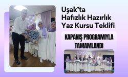 Uşak’ta Hafızlık Hazırlık Yaz Kursu Kapanış Programıyla Tamamlandı