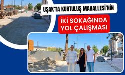 Uşak’ta Kurtuluş Mahallesi’nin İki Sokağında Yol Çalışması