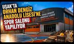 Uşak'ta Orhan Dengiz Anadolu Lisesi'ne Spor Salonu Yapılıyor