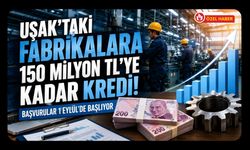 Uşak'taki Fabrikalara 150 Milyon TL'ye Kadar Kredi! Başvurular 1 Eylül'de Başlıyor