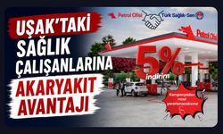 Uşak’taki Sağlık Çalışanlarına Akaryakıt Avantajı
