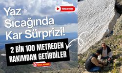 Yaz Sıcağında Kar Sürprizi! 2 bin 100 Metreden Rakımdan Getirdiler