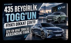 435 Beygirlik Togg’un Fiyatı Dikkat Çekti! İşte En Ucuz Togg ile Arasındaki Fark
