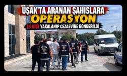 Uşak’ta Aranan Şahıslara Operasyon, 13 Kişi Yakalanıp Cezaevine Gönderildi
