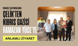 Banaz Kaymakamı Çelik’ten Kıbrıs Gazisi Ramazan Yüce’ye Anlamlı Ziyaret