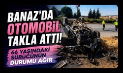 Banaz’da Otomobil Takla Attı! 66 Yaşındaki Sürücünün Durumu Ağır