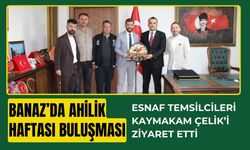 Banaz’da Ahilik Haftası Buluşması, Esnaf Temsilcileri Kaymakam Çelik’i Ziyaret Etti