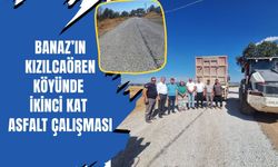 Banaz’ın Kızılcaören Köyünde İkinci Kat Asfalt Çalışması