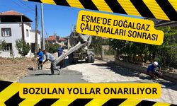 Eşme’de Doğalgaz Çalışmaları Sonrası Bozulan Yollar Onarılıyor