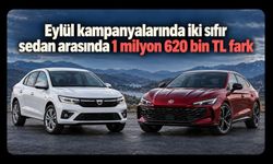 Eylül kampanyalarında iki sıfır sedan arasında 1 milyon 620 bin TL fark