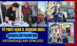 İYİ Parti Uşak İl Başkanı Obalı Şekerevleri Pazarı’nda Vatandaşları Dinledi
