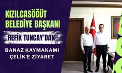 Kızılcasöğüt Belediye Başkanı Refik Tuncay’dan Banaz Kaymakamı Çelik’e Ziyaret