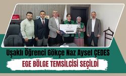 Uşaklı Öğrenci Gökçe Naz Aysel ÇEDES Ege Bölge Temsilcisi Seçildi