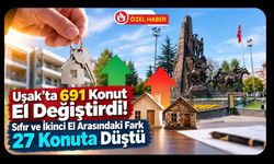 Uşak’ta 691 Konut El Değiştirdi! Sıfır ve İkinci El Arasındaki Fark 27 Konuta Düştü