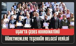 Uşak’ta ÇEDES Koordinatörü Öğretmenlere Teşekkür Belgesi Verildi