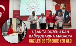 Uşak’ta Düzenli Kan Bağışçılarına Madalya: Gaziler de Törende Yer Aldı