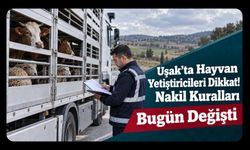 Uşak’ta Hayvan Yetiştiricileri Dikkat! Nakil Kuralları Bugün Değişti