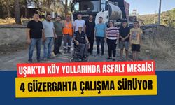 Uşak’ta Köy Yollarında Asfalt Mesaisi, 4 Güzergahta Çalışma Sürüyor