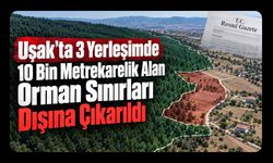 Uşak’ta 3 Yerleşimde 10 Bin Metrekarelik Alan Orman Sınırları Dışına Çıkarıldı