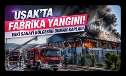 Uşak’ta Fabrika Yangını! Eski Sanayi Bölgesini Duman Kapladı