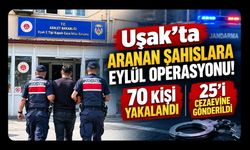 Uşak’ta Aranan Şahıslara Eylül Operasyonu! 70 Kişi Yakalandı, 25’i Cezaevine Gönderildi
