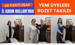 AK Parti Uşak İl Kadın Kolları’nda Yeni Üyelere Rozet Takıldı