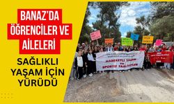 Banaz’da Öğrenciler Ve Aileleri Sağlıklı Yaşam İçin Yürüdü