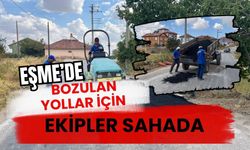 Eşme’de Bozulan Yollar İçin Ekipler Sahada: Asfalt Yama Çalışması Başladı