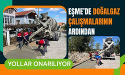 Eşme’de Doğalgaz Çalışmalarının Ardından Yollar Onarılıyor