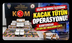 Uşak’ın Banaz İlçesinde Kaçak Tütün Operasyonu! Kamyondan 39 Bin 887 Makaron Çıktı