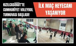Kızılcasöğüt’te Cumhuriyet Voleybol Turnuvası Başladı! İlk Maç Heyecanı Yaşanıyor