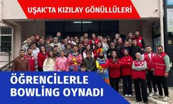 Uşak’ta Kızılay Gönüllüleri Öğrencilerle Bowling Oynadı