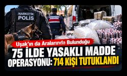 Uşak’ın da Aralarında Bulunduğu 75 İlde Yasaklı Madde Operasyonu: 714 Kişi Tutuklandı