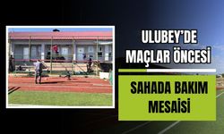 Ulubey’de Maçlar Öncesi Sahada Bakım Mesaisi
