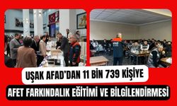 Uşak AFAD’dan 11 Bin 739 Kişiye Afet Farkındalık Eğitimi ve Bilgilendirmesi