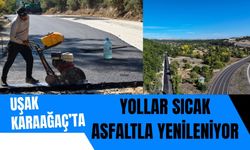Uşak Karaağaç’ta Yollar Sıcak Asfaltla Yenileniyor