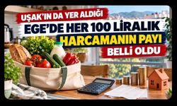 Uşak’ın da Yer Aldığı Ege’de Her 100 Liralık Harcamanın Payı Belli Oldu