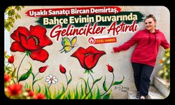 Uşaklı Sanatçı Bircan Demirtaş, Bahçe Evinin Duvarında Gelincikler Açtırdı