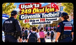 Uşak’ta 249 Okul İçin Güvenlik Tedbiri! 83 Ekip ve 119 Personel Görevlendirildi