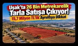 Uşak’ta 26 Bin Metrekarelik Tarla Satışa Çıkıyor! 15,7 Milyon TL’lik Ayrıntıya Dikkat