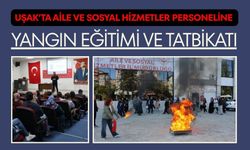 Uşak’ta Aile ve Sosyal Hizmetler Personeline Yangın Eğitimi ve Tatbikatı