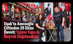 Uşak’ta Amcaoğlu Çiftinden 29 Ekim Daveti: Yağmur Yağsa da Bayrak Dağıtacaklar