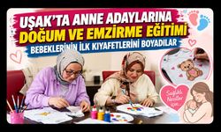 Uşak’ta Anne Adayları Bebeklerinin İlk Kıyafetlerini Boyadılar