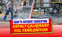 Uşak’ta Batıkent Caddesi’nde Asfalt Çalışması! Yol Yenileniyor