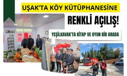 Uşak’ta Köy Kütüphanesine Renkli Açılış! Yeşilkavak’ta Kitap ve Oyun Bir Arada