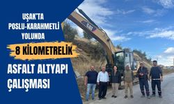 Uşak’ta Poslu–Karahmetli Yolunda 8 Kilometrelik Asfalt Altyapı Çalışması