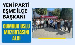 Yeni Parti Eşme İlçe Başkanı Cumhur Uslu Mazbatasını Aldı
